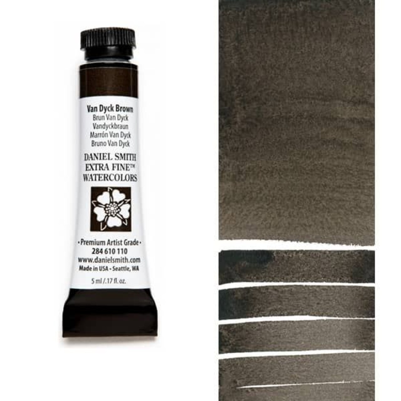 Daniel Smith Extra Fine Watercolors - Van Dyck Brown, 5 ml Tube